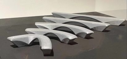 Bench study model by Zaha Hadid