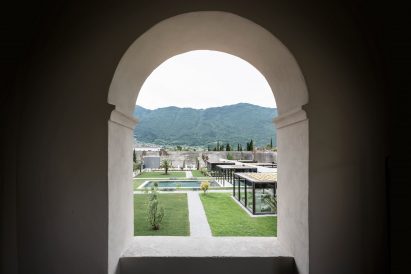 Glass-walled suites in the wellness centre