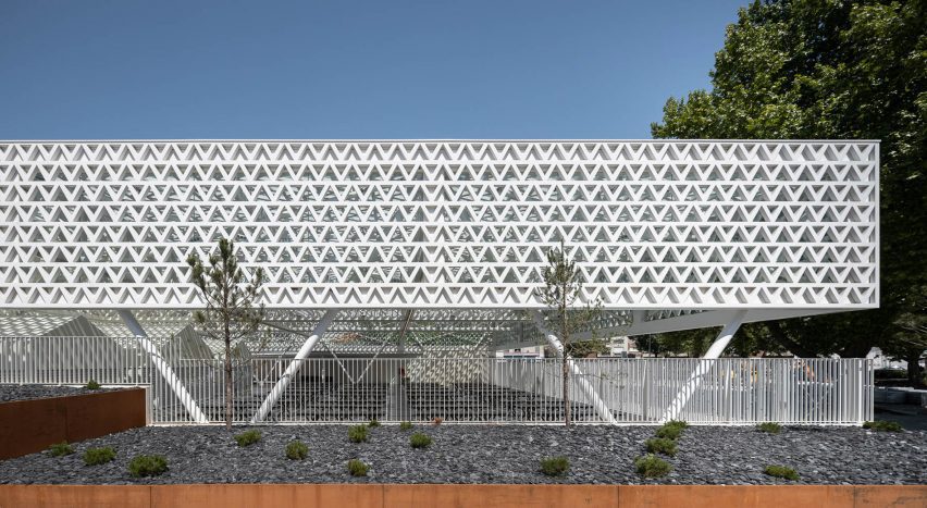municipal market famalicao has geometric tiling