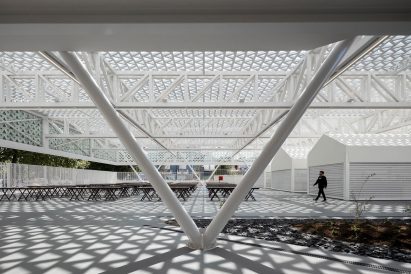 municipal market famalicao has large covered seating areas