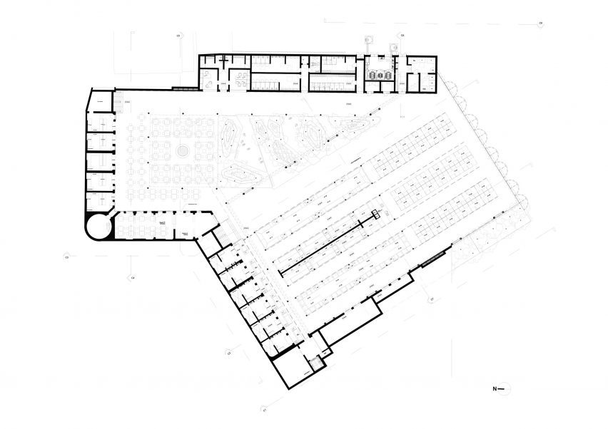 Ground floor plan of the market