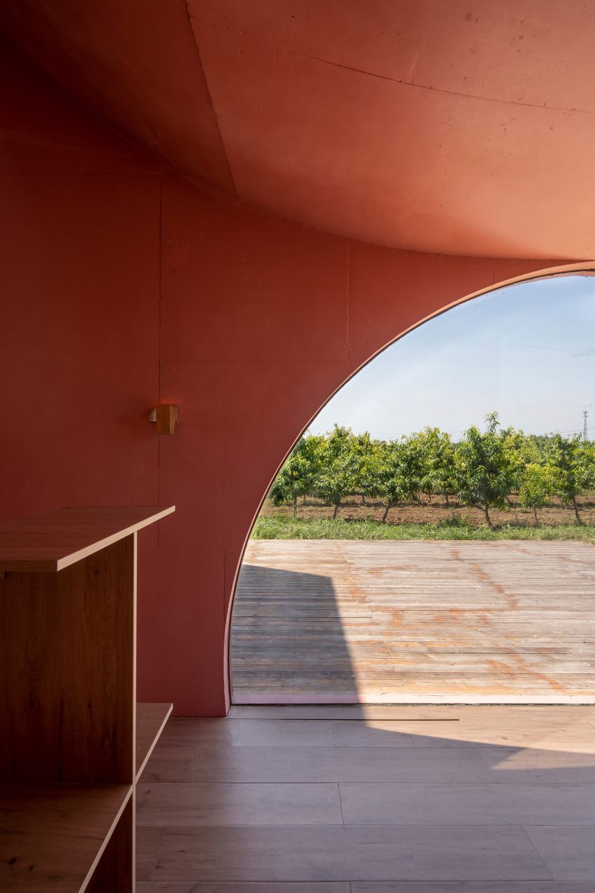 The interiors of Peach Hut by Atelier Xi