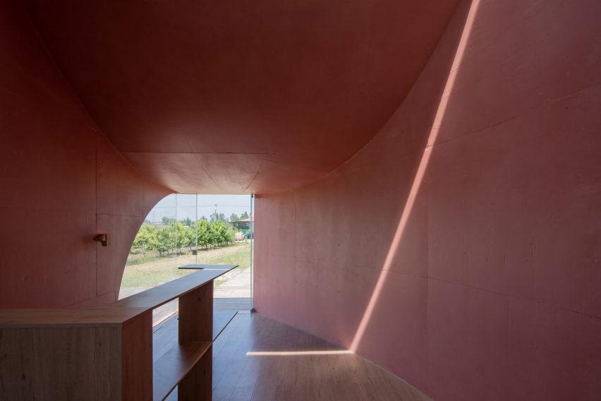 The interiors of Peach Hut by Atelier Xi