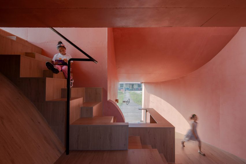 The interiors of Peach Hut by Atelier Xi