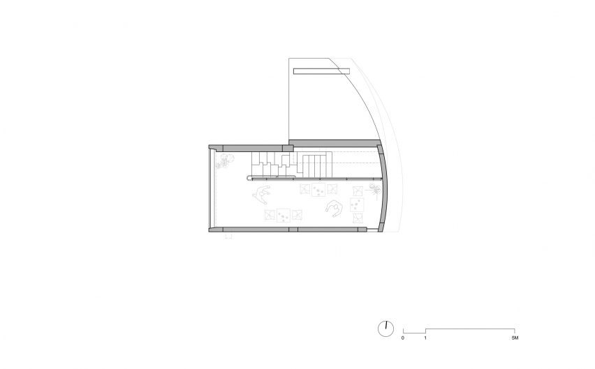 First floor plan for Peach Hut by Atelier Xi