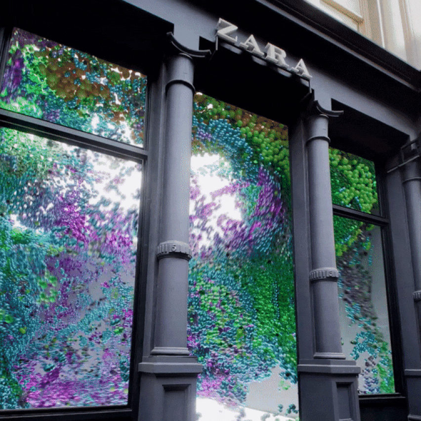 Storefront with colourful balls by Shane Fu
