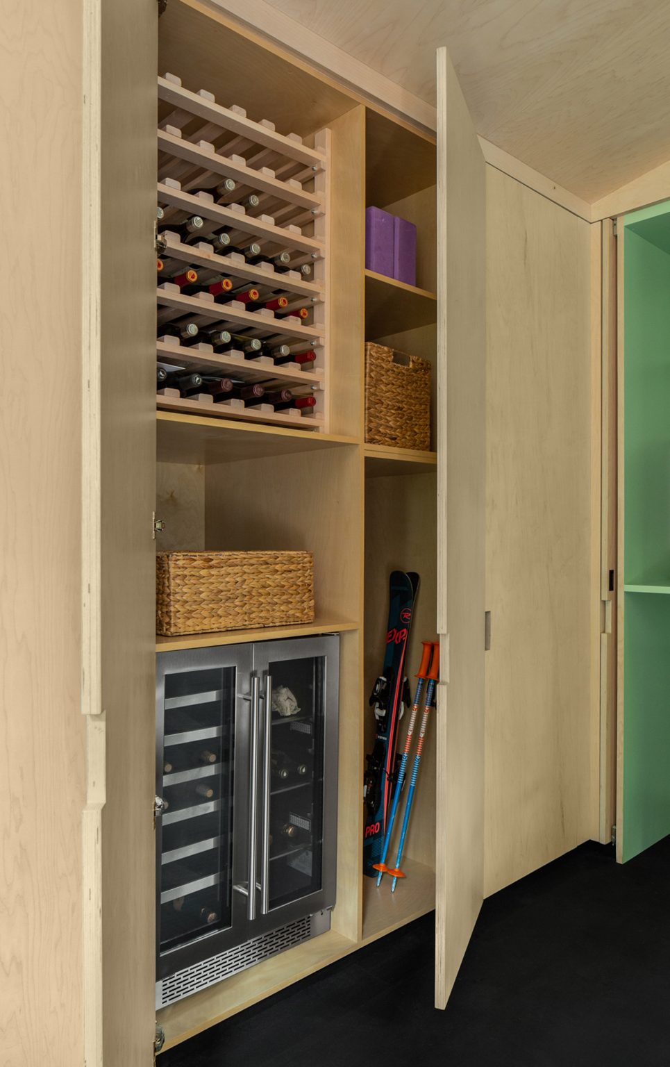 A shelving unit inside Shed-O-Vation