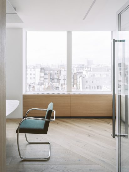 A chair inside Smithson Tower by ConForm Architects