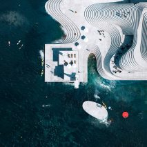 Aerial rendering of topography-like structure of new Knubben harbour bath