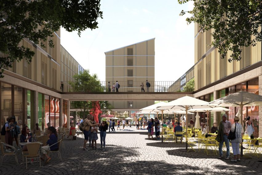 A proposed public space in the village