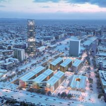 Aerial view of proposed 2026 Olympic Village