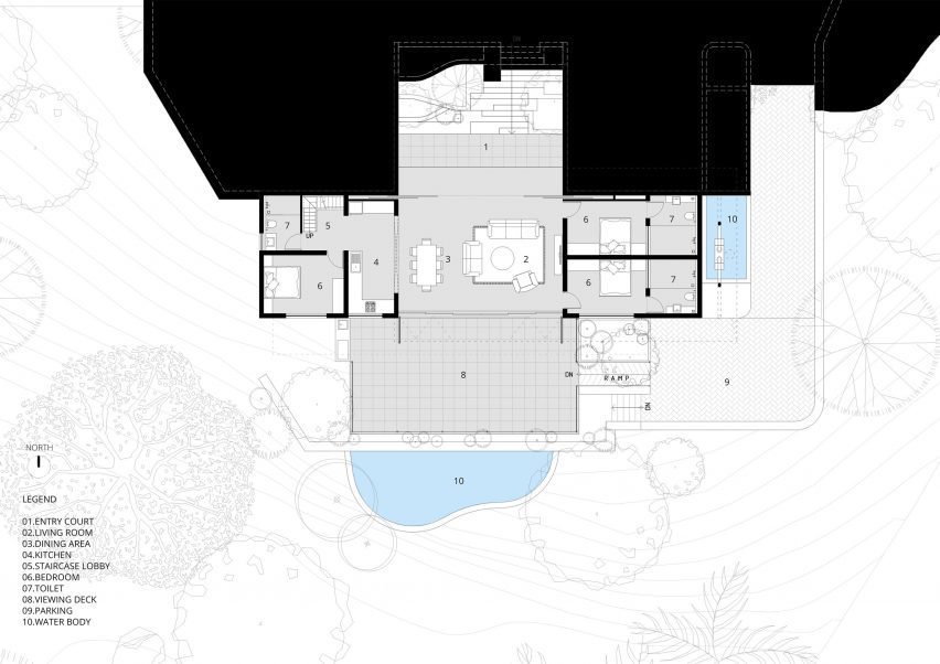 The Cove House by Red Brick Studio floor plan
