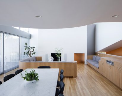 Worrell Yeung removed a half wall between the kitchen and living room