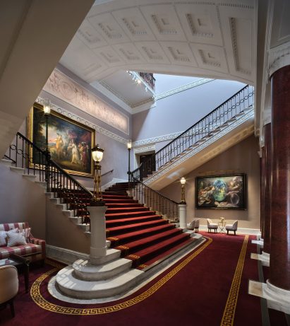 The foyers were reinstated with original design elements