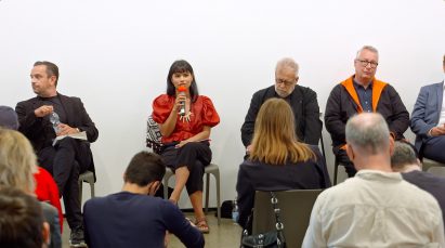 Nina Gualinga at wellbeing culture forum talk