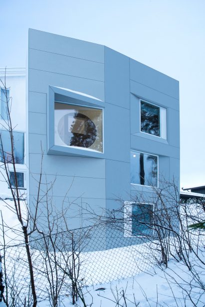 An extension clad in fibre-cement panels