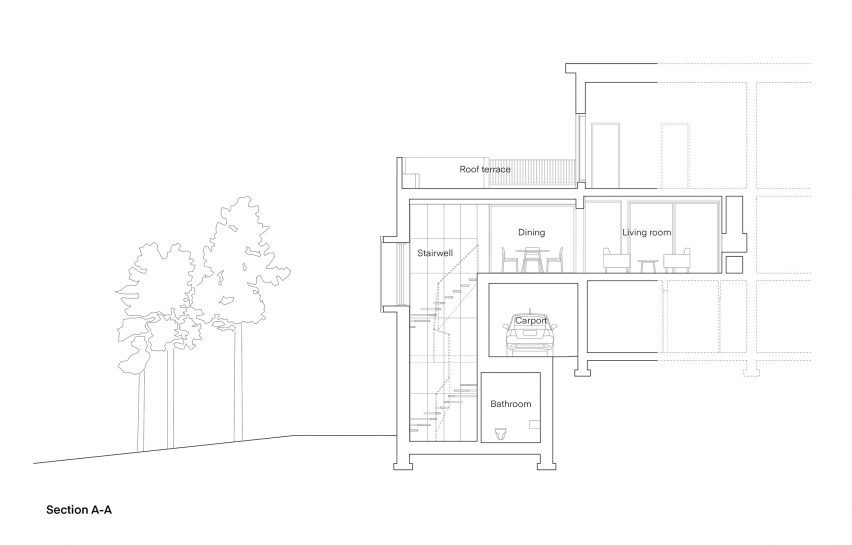 Section of Tower Bridge house extension by Resell+Nicca