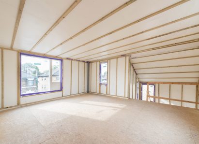 Interior of custom-built home