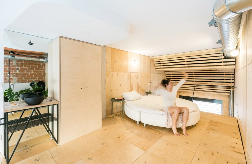Bed in Madrid loft