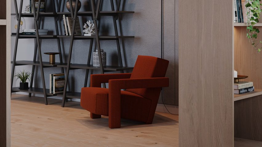 Utrecht armchair by Gerrit Thomas Rietveld for Cassina