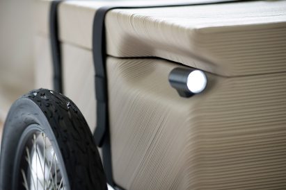 Close up of wheel and headlight on ZUV