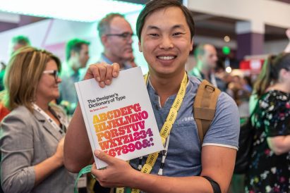 Visitors celebrating design at the event