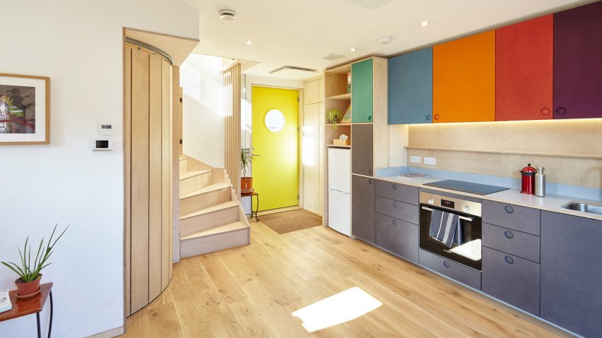 Photograph of a kitchen made with wood