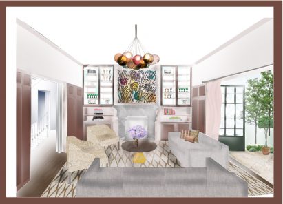 An illustration of a family living room 