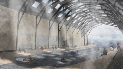 An illustration of a project stitches the fractured dockyard