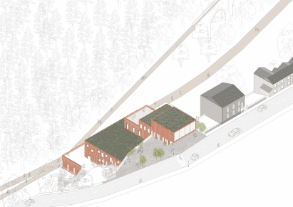 An illustration of a small town