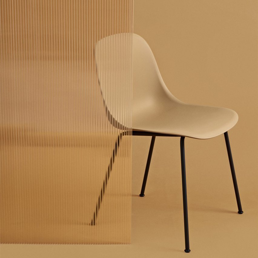 A photo of a yellow chair