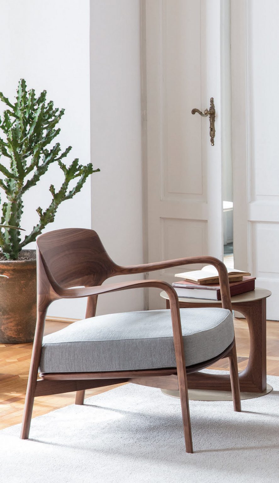 A photograph of a wooden chair