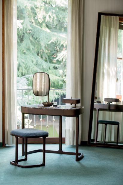 A photograph of Porada's wooden furniture