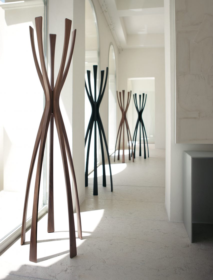 A photograph of a wooden sculpture