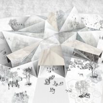 A visualisation of a potential design for The Museum of Snow