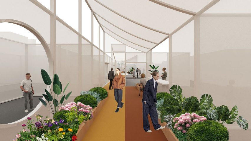 Render of the Sustainable Hutong installation at Design China Beijing 2021