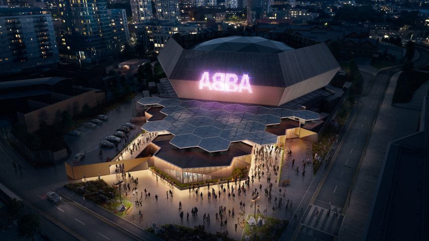 A hexaganoal performance venue for ABBA by Stufish