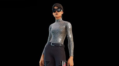 A fortnite character is dressed in balenciaga