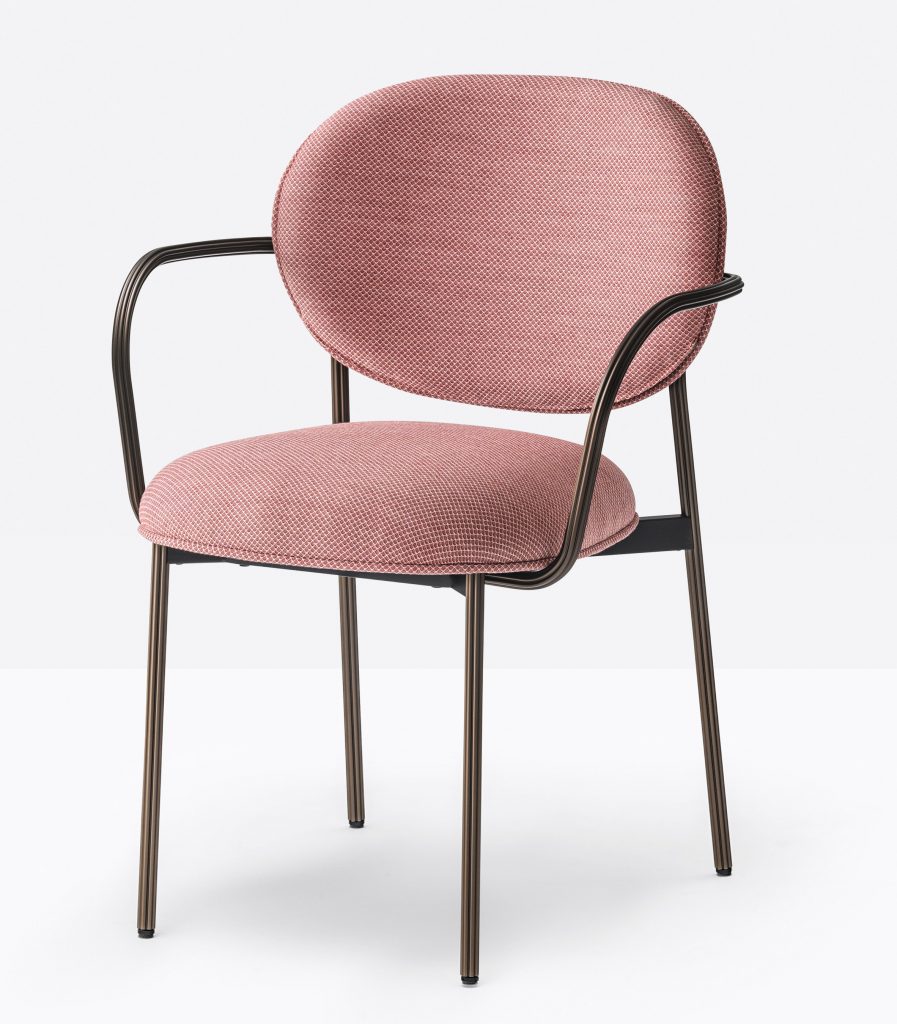 Blume armchair by Sebastian Herkner for Pedrali in pink
