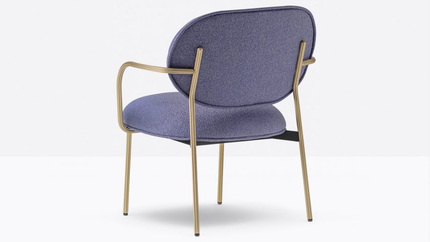 Blume lounge armchair by Sebastian Herkner for Pedrali in blue