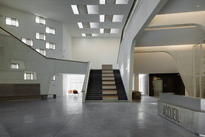 Image of the stairs up to the first floor at Contemporary International Resource Library