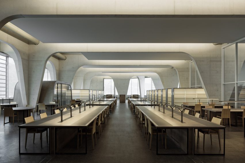 Contemporary International Resource Library by Bruno Gaudin Architectes