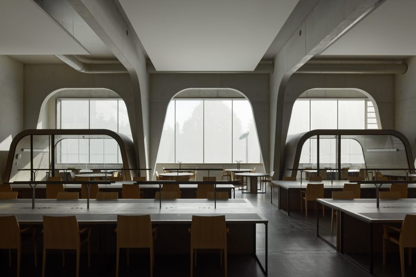 Contemporary International Resource Library by Bruno Gaudin Architectes
