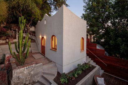 Arched openings on the studio