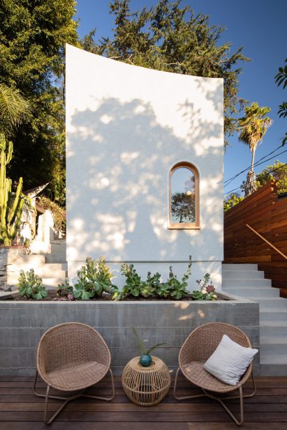 A small garden outside