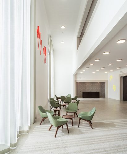 The interior of the music school Bressanone in Italy 
