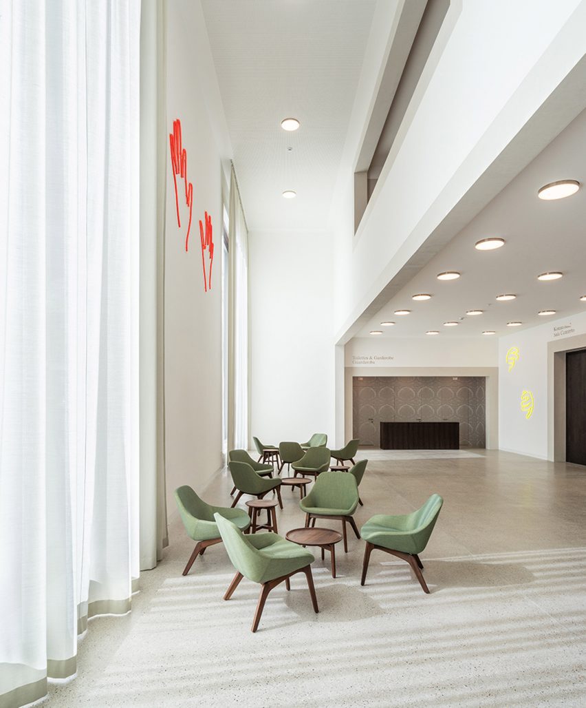 The interior of the music school Bressanone in Italy