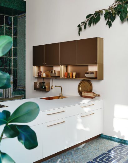 Dressup is placed above kitchen worktop