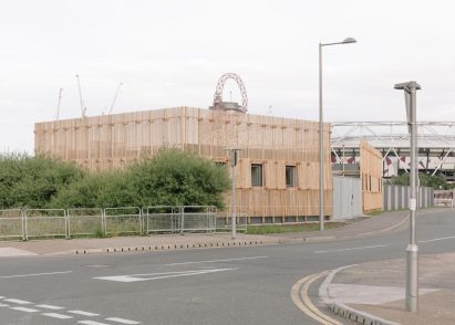 Approach view of Construction Skills School by EBBA Architects