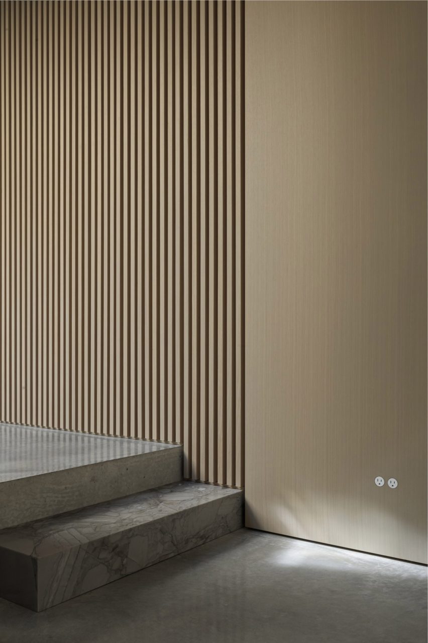 Grey steps inside Courtyard House